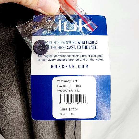 Huk Journey Gray Performance Quick-Drying Women's Cuffed Pants Size M  New - Picture 8 of 14